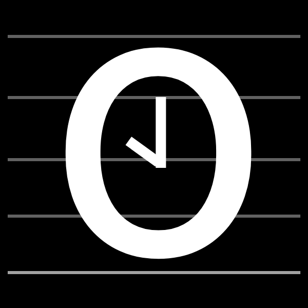 Song Clock logo: a bold white clock face with hands pointing at 10 o’clock, placed over a horizontal musical staff on a black background.